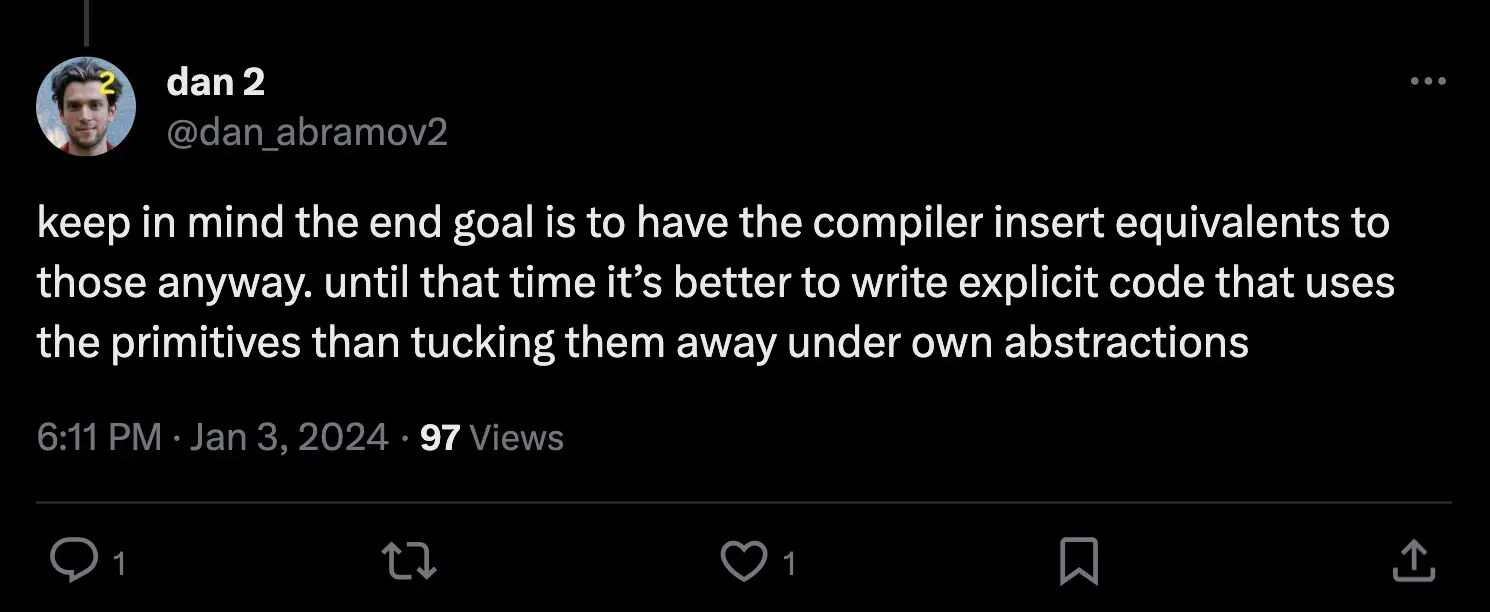 dan provides additional point about compiler optimizations